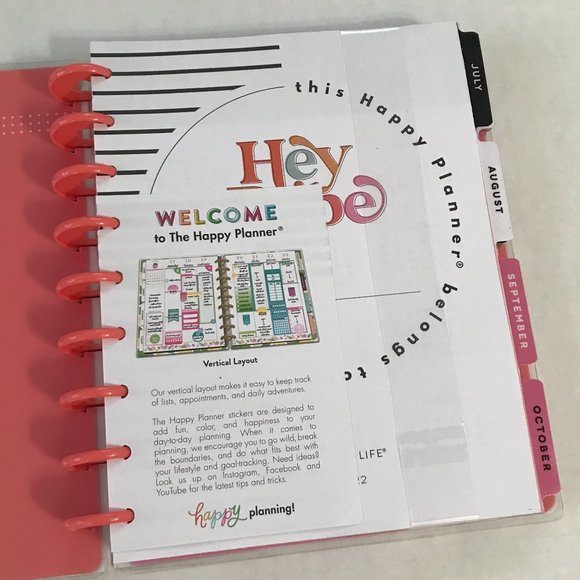 The Happy Planner Classic 18 Month Vertical Layout Hello Darling - Picture 4 of 12